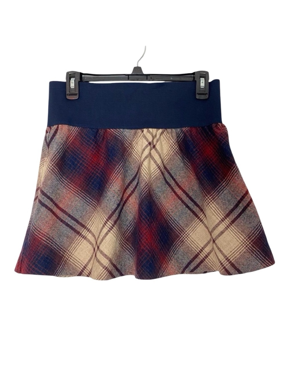 UO Urban Renewal Plaid Skirt Womens Size Small Medium Upcycled Made In USA Multi